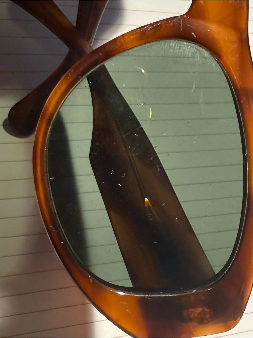 Ray-Ban Brown Tortoise Rectangle Sunglasses with Dark Lenses